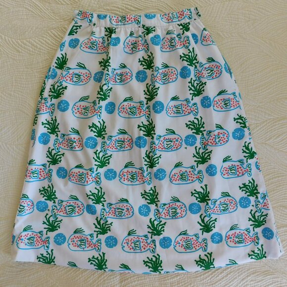 NOS Vested Gentress Sunfish Sand dollar resort skirt boho beach wedding VTG sz10 - Picture 8 of 16
